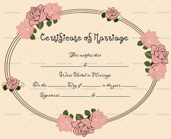 Marriage Certificate Template (Vintage, #1895)