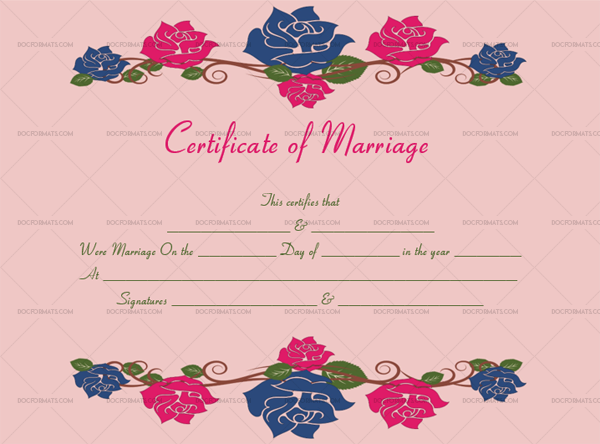 Marriage Certificate Template (Multi, #1896)