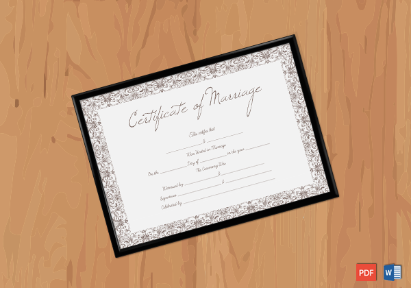Marriage Certificate – Traditional Border