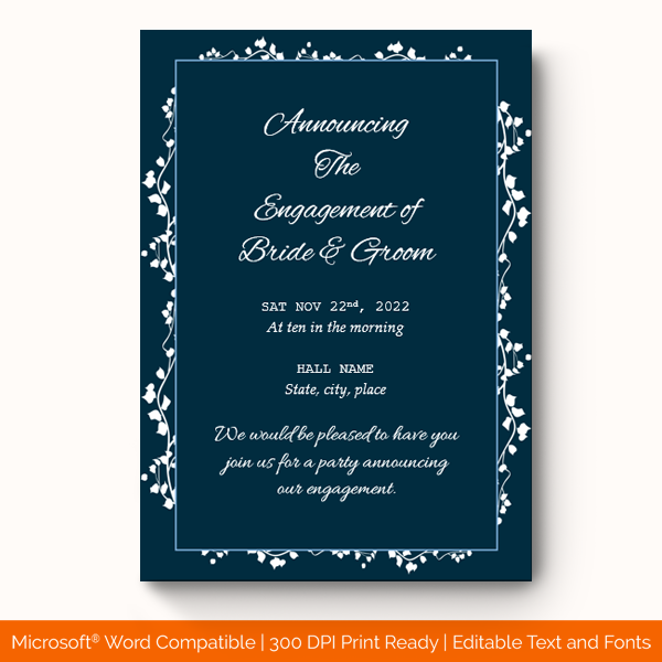 Engagement Announcement Template (White,1731)