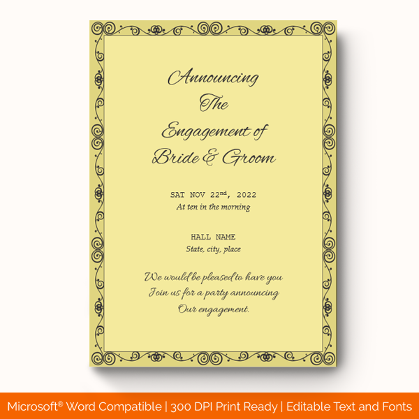 Engagement Announcement Template (Skin, 1729)