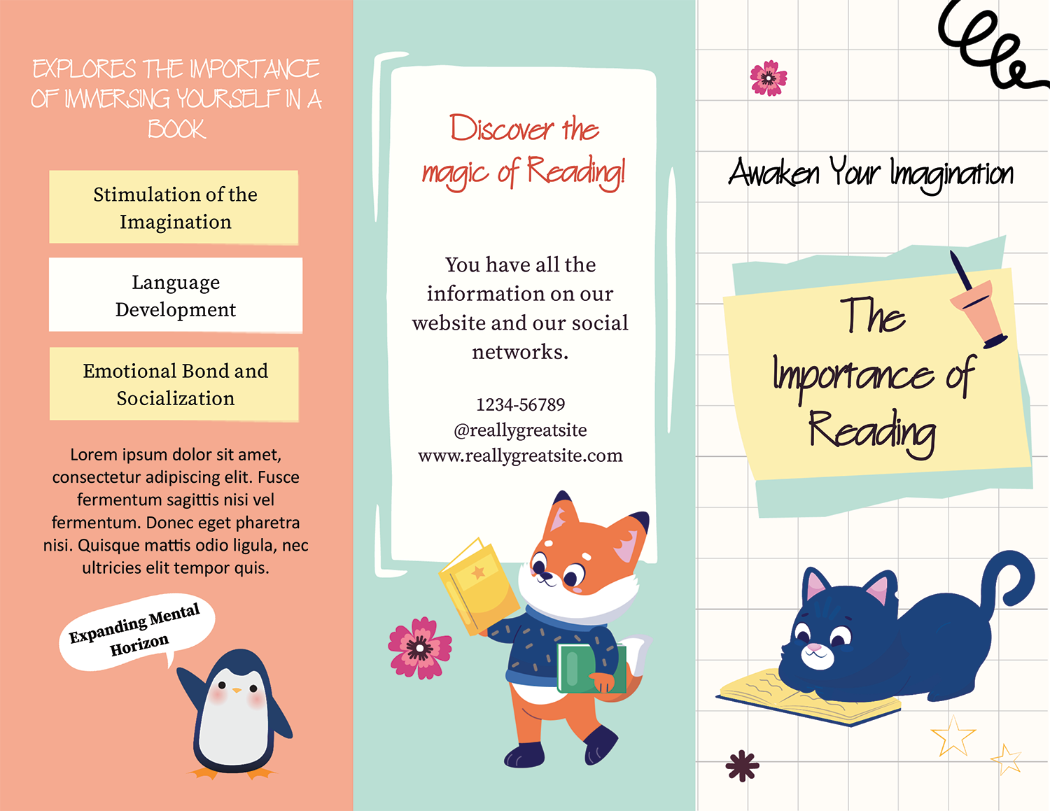 Academic Brochure Template for Kids - Page 01